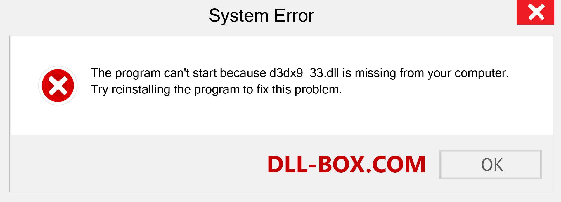  d3dx9_33.dll file is missing?. Download for Windows 7, 8, 10 - Fix  d3dx9_33 dll Missing Error on Windows, photos, images